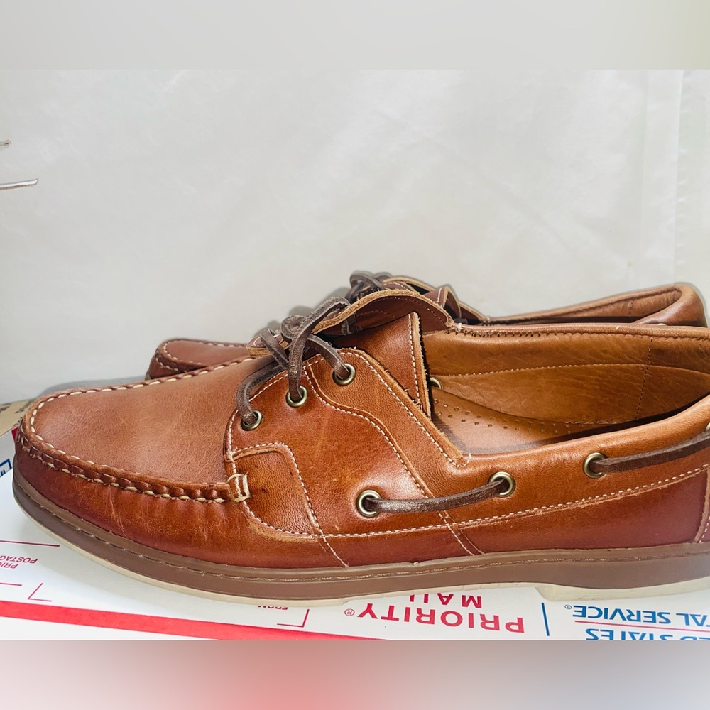 Men's Brown Leather Boat Shoes
